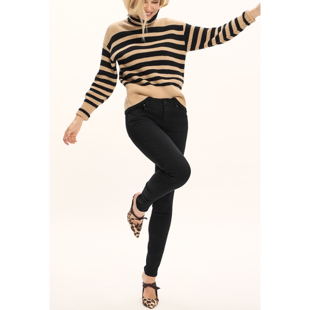 Cabi Mid Rise Skinny Jean Black Stretch Denim